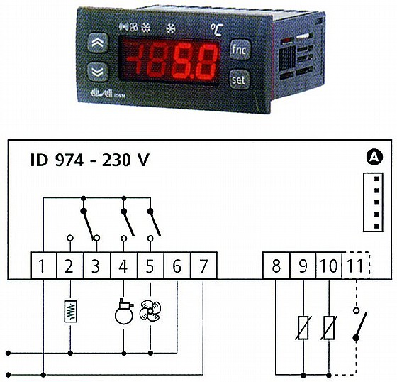 ��� ��� 230V ELIWELL ID974 8/8/5A NTC/PTC