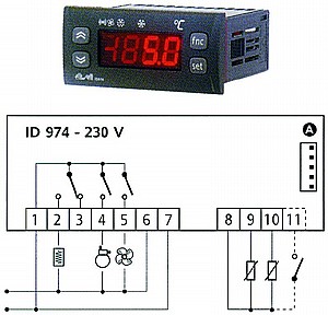 ��� ���' 230V ELIWELL ID974 8/8/5A NTC/PTC
